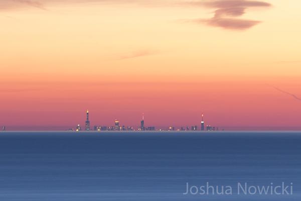 Mirage of the Chicago Skyline from Grand Mere State Park